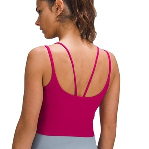 XW-DAW017 สปอร์ตบราเนื้อผ้ายืดหยุ่นสูง ระบายอากาศได้ดี สำหรับฤดูใบไม้ร่วงและฤดูหนาว ป้องกันการกระแทก บราโยคะแบบรวบกระชับทรวงอกด้านข้าง เป็นมิตรกับสิ่งแวดล้อม - Product Image 4