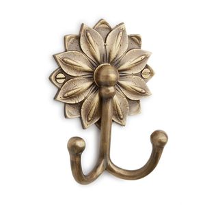 Porte-manteau mural vintage en aluminium fait main, à un seul niveau, avec motif sculpté, résistant à la rouille, écologique, pour cuisine et murs - Product Image 5