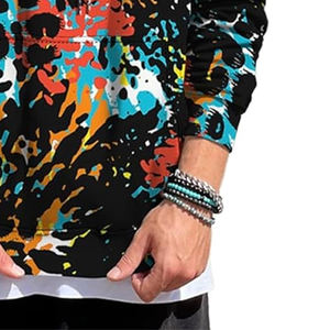 Sweat à capuche en polaire ultra doux pour homme, personnalisé, avec impression numérique, 100 % coton, anti-boulochage, design tendance - Product Image 6