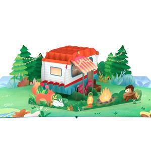 Carte de vœux 3D pop-up faite à la main, carte de voyage 3D pop-up, carte 3D pop-up en papier, cadeau pour les fêtes - Product Image 3