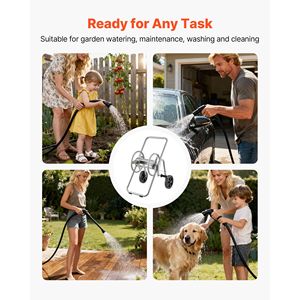 Carrello Avvolgitubo da Giardino con Ruote, per Tubi da 175ft (5/8in) e 200ft (15m), Robusto, con Ruota Esclusiva Inclusa - Product Image 3