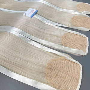 Extensions de cheveux naturels ondulés de qualité supérieure tendance 2026, nuances argentées, cheveux humains vietnamiens, lisses et sans nœuds - Product Image 2