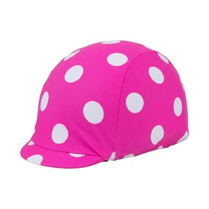 Funda para Casco de Equitación de Nailon con Brillo Rojo, Diseño de Estrella con Lentejuelas Multicolores y Pompón, MOQ Bajo - Product Image 4