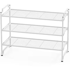 Modern 4 Tier Metal Shoe Rack Freestanding Space Saving Storage Organizer Home Entryway Closet Home Furniture Hospital - Product Image 3