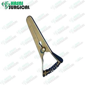 Abrazaderas de Bulldog Debakey de llegada de alta calidad, abrazadera de Bulldog quirúrgica de etiqueta privada curvada de acero inoxidable de Hasni Surgiical - Product Image 2