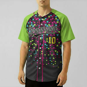 Maillot de baseball en polyester 100 % durable et de haute qualité, maillot de softball respirant et anti-humidité, taille plus, personnalisable - Product Image 2