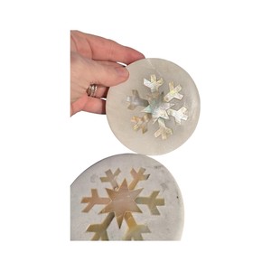 Elegant Shell Inlay <b>Drink</b> <b>Coasters</b> for Home Decor - Product Image 2