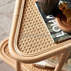 Wholesale Handcrafted Eco-Friendly <b>Bamboo</b> Minimalist Coffee <b>Table</b> and <b>Side</b> <b>Table</b> for Living Room Decor Standing Type - Product Image 2