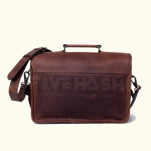 Classic Leather Laptop Bag Elegant Design With Spacious Storage Ideal For Office Work Business Travel And Daily Carry Use - Product Image 2