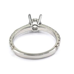 Nouvelle arrivée bague de mariage en diamant pur diamant 18 carats or blanc massif VS diamant bijoux fins semi-monture bague de fiançailles pour les femmes - Product Image 3