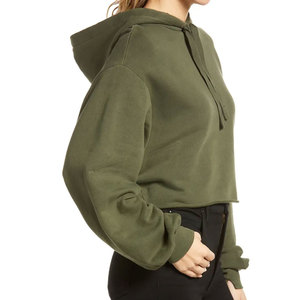 Sudadera con capucha extragrande y corta para mujer, con precio económico para compradores al por mayor, diseño de alta calidad con logotipo personalizado a precio económico. - Product Image 3