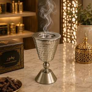 Customized Handmade Metal <b>Oud</b> Burner Arabic Mabkhara Decorative Islamic Bakhoor Burner Ramadan Eid Decor Aroma <b>Diffuser</b> Home Use - Product Image 5