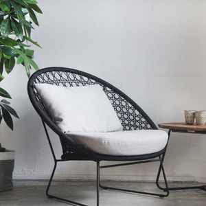Fauteuil de loisirs en rotin durable, chaise d'extérieur en corde avec matériaux résistants pour la décoration de la maison et le mobilier de jardin - Product Image 5