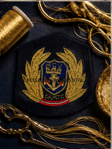 Insignia de gorra austriaca MCV con ancla y corona de laurel, parche de tela para coser en uniformes y prendas. - Product Image 6