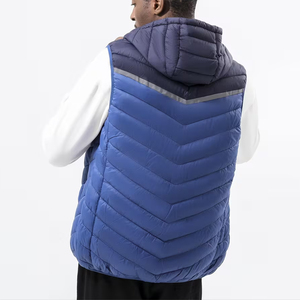 Chaleco de plumón personalizado para hombre, sin mangas, con cremallera, cálido, cortavientos, para invierno, con bolsillo lateral. - Product Image 4