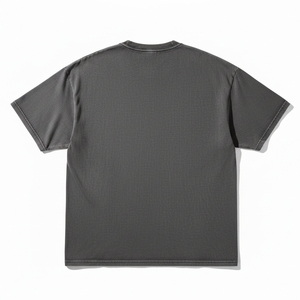 Camiseta Oversize de Lujo de Gran Gramaje con Logotipo de Marca Personalizado, Serigrafía, Cuello Grueso Acanalado, Lavado Vintage Desgastado, Ropa para Hombre - Product Image 2