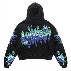 เสื้อฮู้ดดี้ผู้ชายแบบสวมหัว ผ้าฝ้ายพรีเมียม 400 GSM สีขาว ทรงโอเวอร์ไซส์ เนื้อนุ่ม เป็นมิตรต่อสิ่งแวดล้อม ระบายอากาศได้ดี ไม่ยับง่าย รับสกรีนลายแบบ DTF - Product Image 2