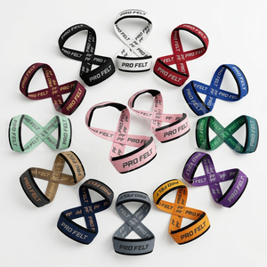 Sangles de levage personnalisées avec logo pour vêtements de sport, sangles de poignet en matériau personnalisé pour l'haltérophilie, l'entraînement en salle de sport, la musculation et l'équipement de fitness - Product Image 1