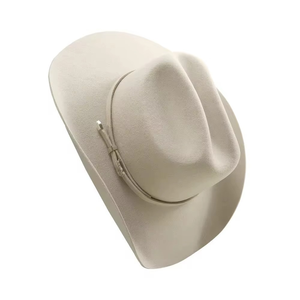 Chapeau Fedora en feutre unisexe à bord large avec bande en cuir, motif uni, pour voyage, pêche, sports de plein air, décontracté, personnalisé, style cowboy - Product Image 2
