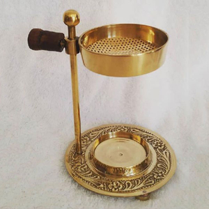 Golden Stainless Steel Incense <b>Burner</b> With Candle Holder Aromatherapy Diffuser <b>For</b> Home Office Decor All Season Use - Product Image 6