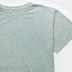 Camiseta Oversize de Algodón Pesado para Hombre 2026, Cuello Redondo, Lavado Ácido, Color Sólido, Alta Calidad, Personalizable - Product Image 6