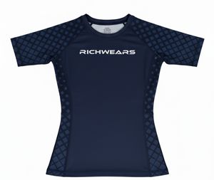 เสื้อรัดรูปแขนสั้นสำหรับผู้หญิง สำหรับกีฬา MMA BJJ แห้งเร็ว ระบายอากาศได้ดี เหมาะสำหรับว่ายน้ำ เล่นเซิร์ฟ และต่อสู้ - Product Image 4