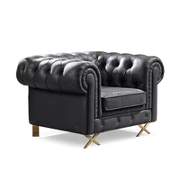 Luxuriöses Chesterfield-Sofa Klassisches Gestepptes Echtleder-Schlafsofa Modulares Ecksofa Villen-Möbel Elegantes Vintage-Design Wohnzimmer