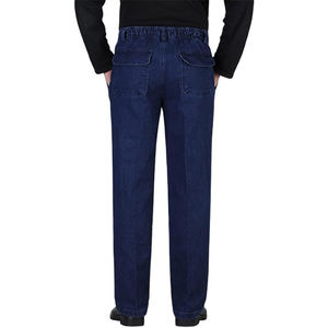 Jean décontracté tendance pour homme, taille élastique respirante, coupe ample, 100 % coton, idéal printemps-été, personnalisable - Product Image 6