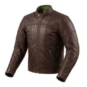 Veste en cuir de chèvre véritable pour hommes, veste de moto rétro, équipement de motard vintage, style café racer. - Product Image 5