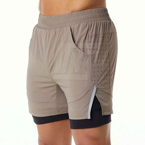 Shorts de sport pour homme avec cordon de serrage à la taille, idéal pour la musculation, la course à pied, l'entraînement et un style de vie actif confortable au quotidien - Product Image 2