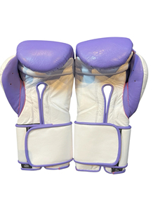Custom Purple And White No Boxing No Life Professional Boxing <b>Gloves</b> High Quality Genuine <b>Leather</b> Breathable Lightweight - Product Image 6