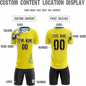 Ensemble de maillots de foot respirants et à séchage rapide pour enfants, ensembles d'uniformes de foot personnalisés, uniformes de foot pour hommes, uniformes de football, téléchargés par Dress Sports - Product Image 5