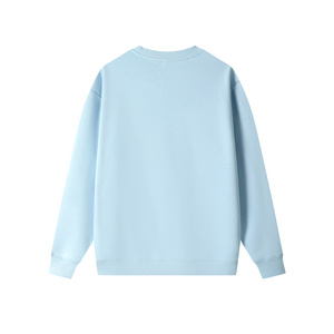 Couple's Casual Winter <b>Sweatshirts</b> 400 Grams <b>Fleece</b>-<b>Lined</b> Loose Dropped-Shoulder Style Oversized Fit Solid Print Knitted Fabric - Product Image 1