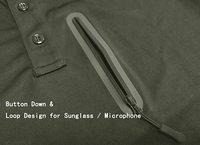 Chemise tactique pour homme, confortable, en coton et polyester, à manches courtes ou longues, avec bretelles de protection, pour activités de plein air