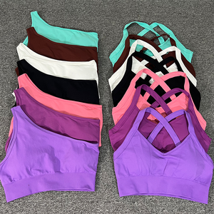 Sujetador Deportivo de Yoga de Compresión Transpirable de Secado Rápido con Logotipo Frontal Personalizado, Diseño Sin Costuras, Elasticidad en Cuatro Direcciones y Soporte Antichoque - Product Image 1