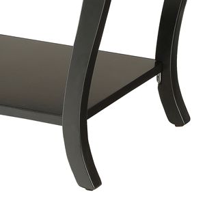 Tavolino consolle nero a 2 ripiani dal design elegante - Product Image 5