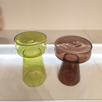 Table basse moderne de luxe légère en verre trempé YISHU pour salon, design mobile, idéale pour les petits appartements