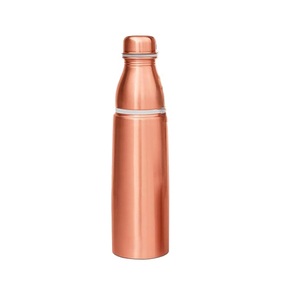 Bouteille d'eau au design simple en cuivre pur pour le bureau, l'école et le yoga Ayurveda, bouteille d'eau anti-fuite en vente - Product Image 2