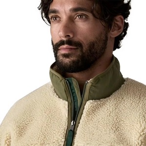 Best Selling Custom Color <b>Men</b> Women Zipper <b>Sherpa</b> Autumn Breathable Winter Warm <b>Fleece</b> Bomber Jacket Casual Oversized Jacket - Product Image 4