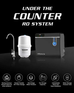 Système de traitement d'eau par osmose inverse AQUA C-3, Aqua C3, purification multi-étapes sous évier, conçu pour s'installer sous évier. - Product Image 2