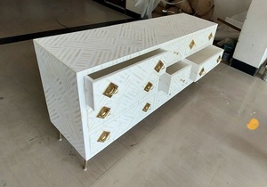 ILAHI's Bone Inlay <b>Drawer</b> Modern Design Agate Detailing <b>Storage</b> Portable Home Furniture - Product Image 6