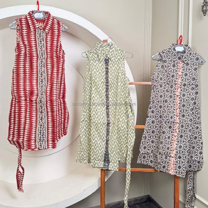 ชุดเดรสเสื้อเชิ้ตแขนกุดสำหรับผู้หญิงชุดเดรสมีกระดุมผูกเอวเข้ารูปทรงเอไลน์สำหรับฤดูร้อนใหม่ล่าสุด2025 - Product Image 5