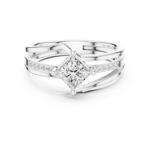 Noble Jewels 10K Anillo de declaración con corte de cojín Moissanite Estilo de diseñador - Product Image 5