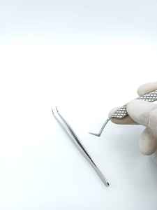 Pinzas de extensión de pestañas de calidad premium, KHADMI IMPEX con punta de fibra, rectas y curvas, y pinzas para pestañas de volumen. - Product Image 3