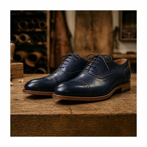 Chaussures décontractées pour hommes en cuir véritable, finition brillante, imperméables, à lacets, bout pointu, souples, pour printemps, automne, hiver, extra légères - Product Image 1