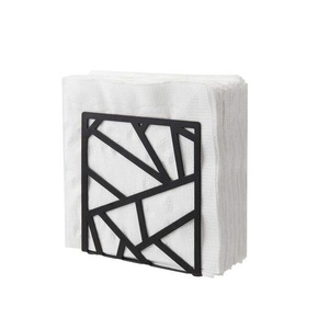 Luxury Cut Design Metal Napkin Holder Elegant <b>Tabletop</b> Organizer Durable Rust Resistant Finish For Dining Room Decor - Product Image 5