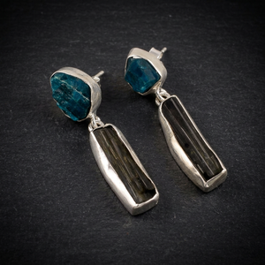 <b>Neon</b> Apatite Green Tourmaline Classic Stud Earrings 925 Sterling Silver Wedding Gift Lavie Jewelz Custom Wholesale - Product Image 2
