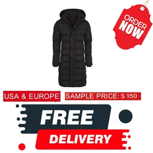 <b>Mens</b> <b>Long</b> Puffer Jacket Quilted Winter <b>Coat</b> with Hood Zipper Regular Winter Outerwear OEM Custom 2026 - Product Image 3