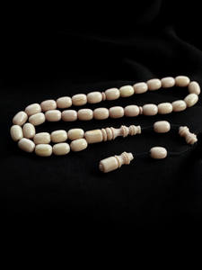 Buffalo Horn Tasbih 33Horn Masbaha 7MM Prayer Beads Horn Beads Rosary Buffalo Horn Subha Muslim Prayer Beads <b>Eid</b> <b>Gift</b> By FWE - Product Image 5