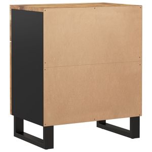Mesita de Noche de Madera de Mango Sólida, Mesita de Noche de Madera Natural con Almacenamiento Mediano - Product Image 6